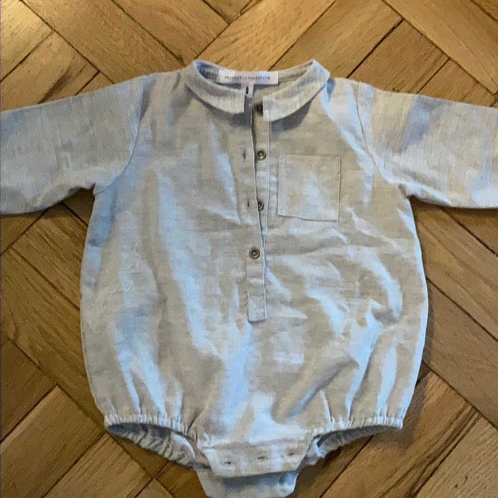 Message in the bottle 9months l/s onesie grey